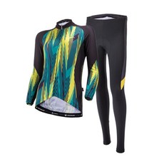 MCN 女式熱帶印花自行車長袖套裝