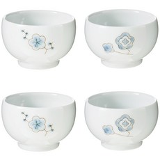 소리이정용 상감 잔 모란 2p + 매화 2p, 혼합 색상, 1세트