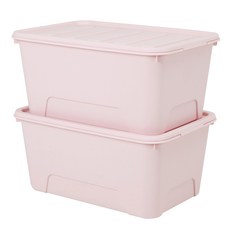 가쯔 마카롱 리빙박스, 인디핑크, 56L, 2개