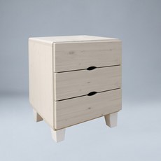 히트가구 코코 발통 3단 협탁, 워시