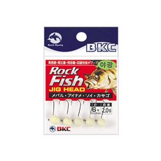 비케이씨 야광볼락지그헤드 BK941 낚싯바늘 2.0추, 1개