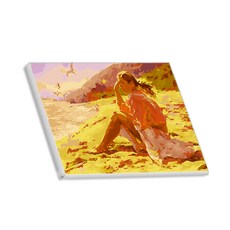 헬로페인팅 직접그리는 그림그리기 DIY도면 바다와여인시리즈02, 혼합 색상, 1개