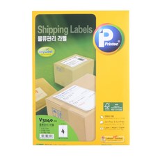 프린텍 소포물류관리용 애니라벨 V3130-20, 3칸, 20개