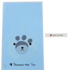 Hwangssinaedosirak 無黏性動物袋 熊 50入 + 康乃馨腰封貼紙 老師謝謝您 50入, 1套