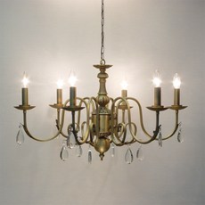 샛별하우스 제르체 6등 샹들리에 A형, 혼합 색상