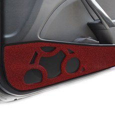 BORN TO ROAD Noblesse 車門防踢墊 前排 + 後排 酒紅色布料 黑色線條 + DUB 紙質芳香劑, Lotze Innovation 2008年~2009年