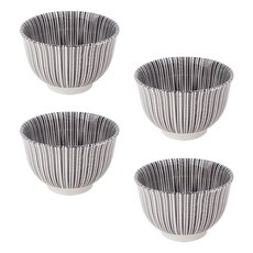 Dear Living黑色線條燒酒杯, 4件, 混色