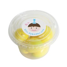 에이치씨엔 투명머핀컵 소 평면뚜껑 50p + 스티커 고깔보이 50p, 1세트