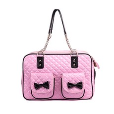 유어펫 반려동물 숄더백 CW11, 핑크퀼팅리본, 1개