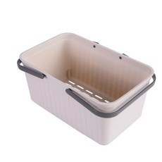 便攜式洗漱用品收納籃 R201955 米色, 1個