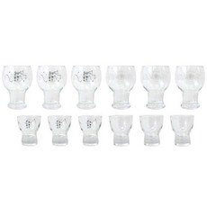 쓰임 치어링 메시지 맥주컵 450ml x 6p + 소주잔 70ml x 6p 세트, 1세트