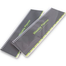 2Youngdesign 桌上型長款週計畫本 2入, 橄欖綠