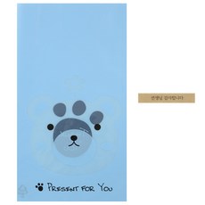 小熊印花包裝袋 100入+方形韓文字貼紙 100入, 1套