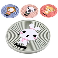 블럭마트 실리콘 컵받침 4p, 랜덤 발송