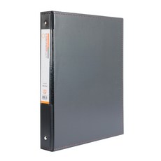 ALPHA 3孔半活頁文件夾 AS-203 3cm, 黑色, 1入