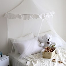 CASA VERDE 標準網紗半圓頂篷窗簾 2件組, 白色