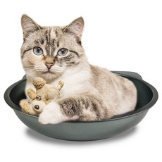DING DONG PET 貓用鍋子造型涼感墊, 黑色的