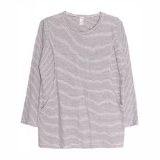 이얀 임산부 베이직 스트라이프 수유티셔츠