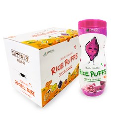 짱죽 헬로 버블 라이스 퍼프 유아 간식, 자색고구마맛, 6개