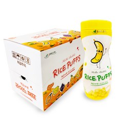 짱죽 헬로 버블 라이스 퍼프 유아 간식, 바나나맛, 6개