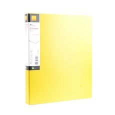 알에스씨 투톤클리어바인더 A4 3공 20p LCB-20, 노랑, 1개