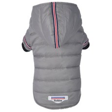 하라시코쿠키 반려견 겨울은 사라져라 두툼 패딩, 그레이, 1개