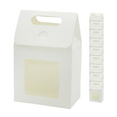 DONNA&DECO 方形簍空手提禮盒, 白色的, 10片