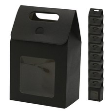 DONNA&DECO 方形簍空手提禮盒, 黑色的, 10片