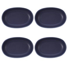 碗 李善哲 橢圓湯碗, 深藍, 4件