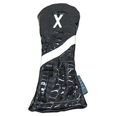 鼠尾草高爾夫鱷魚紋木質高爾夫球桿頭套 木桿3, 黑色的