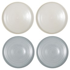 飯碗李善哲餐具 大 米色 2個+天空藍 2個, 1套, 混色