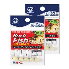 비케이씨 바늘 야광볼락지그헤드 BK-941, 2개