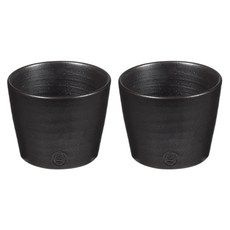 空氣釉茶杯 一字型, 黑色的, 2件