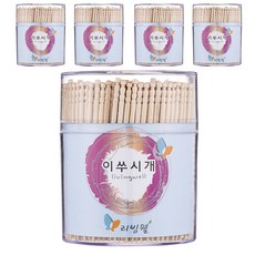 LIVING WELL 單面牙籤 圓筒 大, 480個, 5個