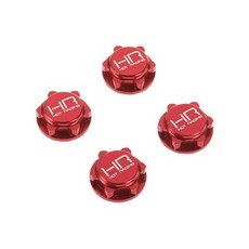 hot-racing NRO10N02 17mm 鋸齒狀封閉端防塵罩輪螺母, R, 4件