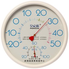 Tree 圓形壁掛式溫濕度計 白色, 1個, 單一商品