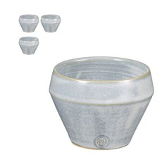 공기이선철 찻잔 각진형, 스카이블루, 4개입