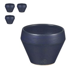 공기이선철 찻잔 각진형, 딥블루, 4개입