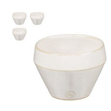 공기이선철 찻잔 각진형, 베이지, 4개입