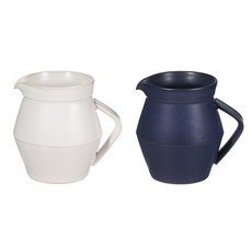 空氣李善哲牛奶瓶茶壺 2入, 米色, 深藍色