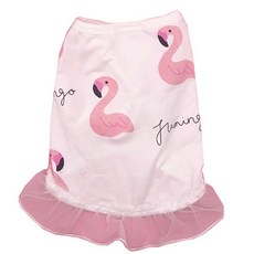 BK 狗狗用紅鶴公主連身裙, 粉紅色