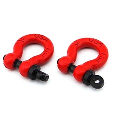 hot-racing Scale 紅色拖車卸扣 D 形環 2 件套, R, 1套