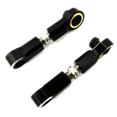 hot-racing SS 鋼製前螺絲扣 鋁製端 CC01, BK, 2件