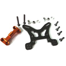 hot-racing 碳纖維前減震塔 - 軸向 EXO 1set, BK, 1套