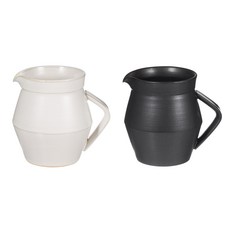 공기 이선철 우유병 저그 2p, 베이지, 블랙