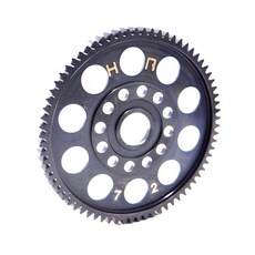 핫레이싱 Hardened Steel Spur Gear 72T 32P 15 25, BK, 1개