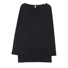 이얀 임산부 베이직 라운드 수유티셔츠
