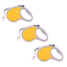 펫나인 반려동물 비비드컬러 반사광 자동줄 3p, 옐로우