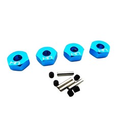 hot-racing 藍色鋁製六角驅動花鼓，適用於 ECX 4wd 13p 套組, B, 1套
