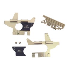 hot-racing 銀色鋁製後 Qc 隔板 1PR 24p 套組, S, 1套